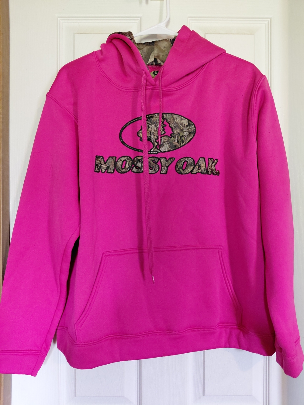 Mossy Oak Hot Pink Camo Logo Pullover Hoodie